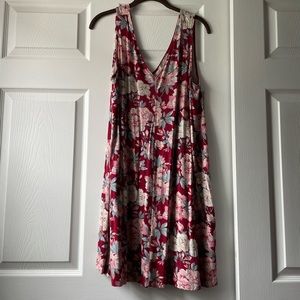 Loft Flowy Flower Dress
